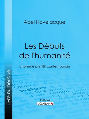 cover image of Les Débuts de l'humanité